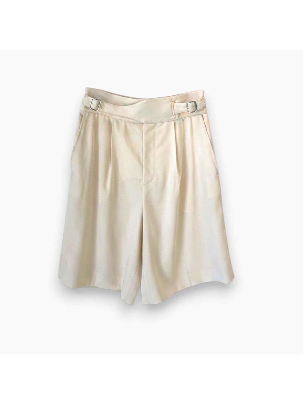 Ralph Lauren Purple Label Cream Wool Bermuda Shorts—Size 4